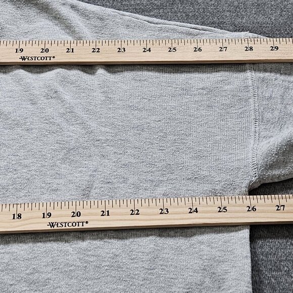 Lisa Todd Sweater Women 2X Gray Roll Neck Cuff Cotton Linen Blend Preppy Boho LS - Picture 4 of 16